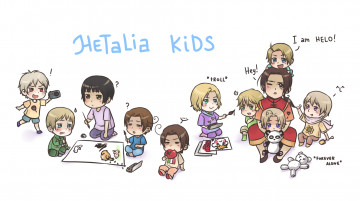 Картинка аниме hetalia +axis+powers арт малыши фон
