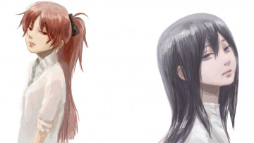 Картинка аниме mahou+shoujo+madoka+magika akemi homura damatte kue mahou shoujo madoka magica sakura kyouko