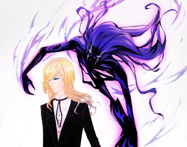 Обои картинки фото аниме, животные,  существа, монстр, арт, парень