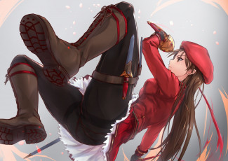 Картинка аниме оружие +техника +технологии девушкa