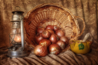 Картинка еда натюрморт лук лампа