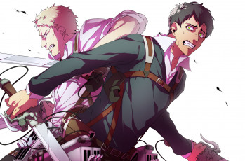 Картинка аниме shingeki+no+kyojin парни