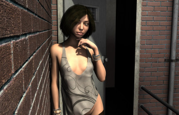 Картинка 3д+графика люди+ people фон взгляд девушка