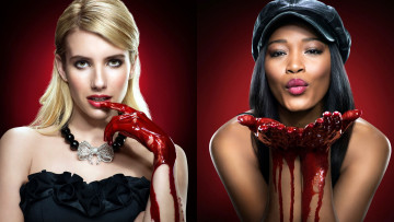 обоя scream queens, кино фильмы, scream queens , сериал, кровь