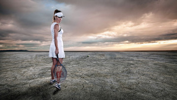 Картинка спорт теннис мяч поле ракетка девушка