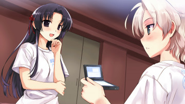 Картинка аниме suiheisen+made+nan+mile фон взгляд девушка