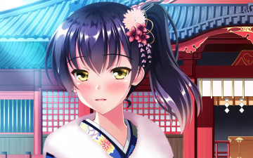 Картинка аниме kantai+collection взгляд девушка фон