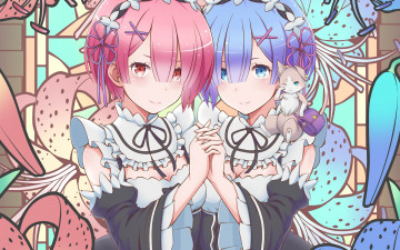 Картинка аниме re +zero+kara+hajimeru+isekai+seikatsu фон взгляд девушки