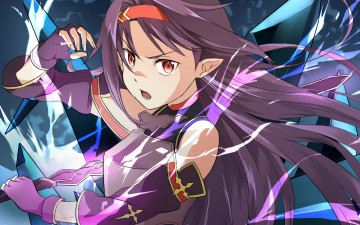 Картинка аниме sword+art+online фон взгляд девушка