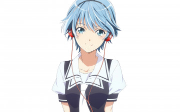 обоя fuuka, аниме, взгляд, фон, девушка