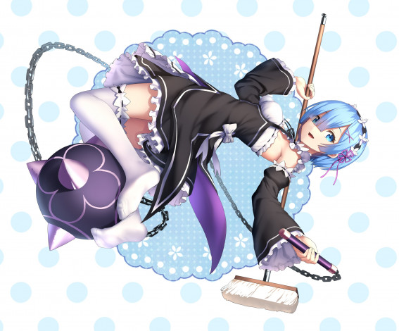 Обои картинки фото аниме, re,  zero kara hajimeru isekai seikatsu, rem