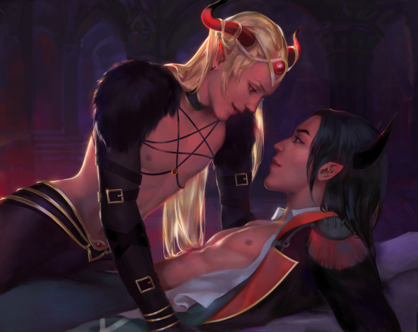 Обои картинки фото фэнтези, демоны, парни, демон