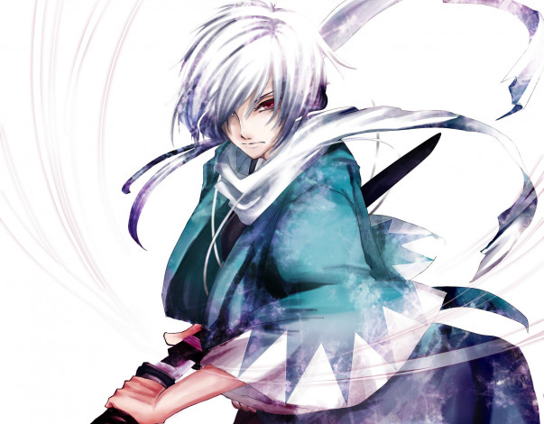 Обои картинки фото аниме, hakuouki, saitou, hajime