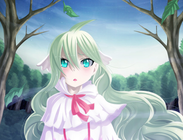 Обои картинки фото аниме, fairy tail, девушка, фон, взгляд