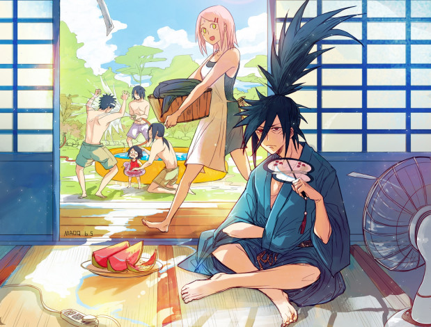 Обои картинки фото аниме, naruto, uchiha