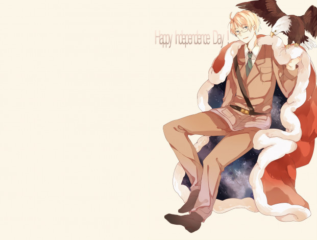 Обои картинки фото аниме, hetalia,  axis powers, united, states