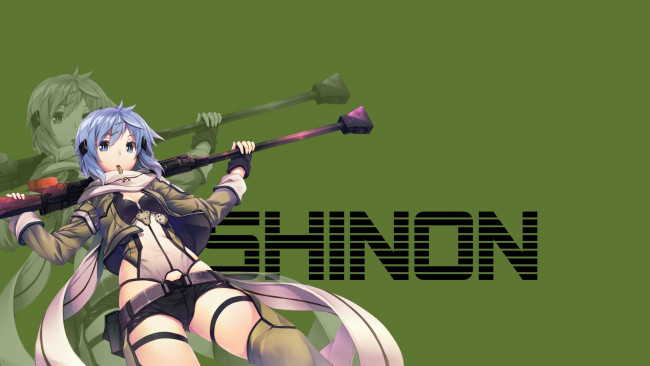 Обои картинки фото аниме, sword art online, фон, взгляд, девушка