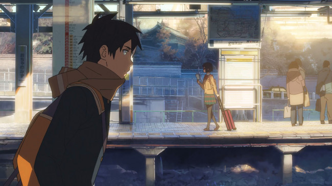 Обои картинки фото cross road, аниме, парень, взгляд, фон