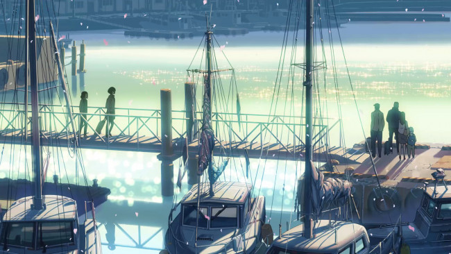 Обои картинки фото cross road, аниме, причал