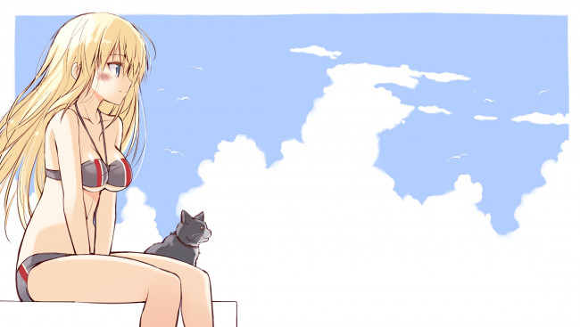 Обои картинки фото аниме, kantai collection, bismarck