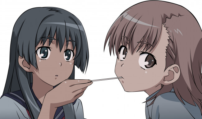 Обои картинки фото аниме, toaru majutsu no index, взгляд, девушка, фон