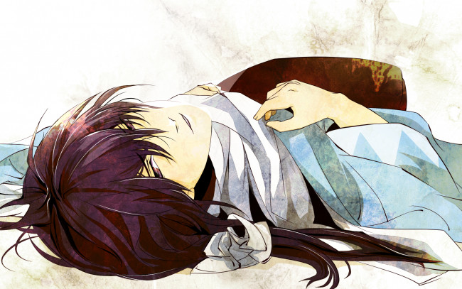 Обои картинки фото аниме, hakuouki, saitou, hajime