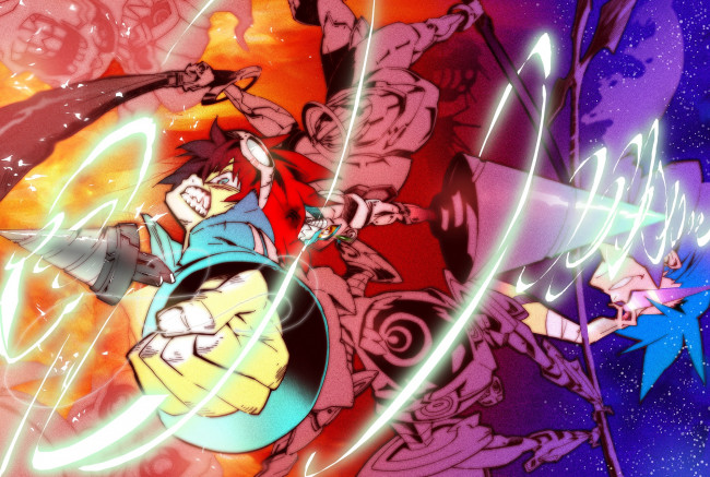 Обои картинки фото аниме, tengen toppa gurren-lagann, камина, симон