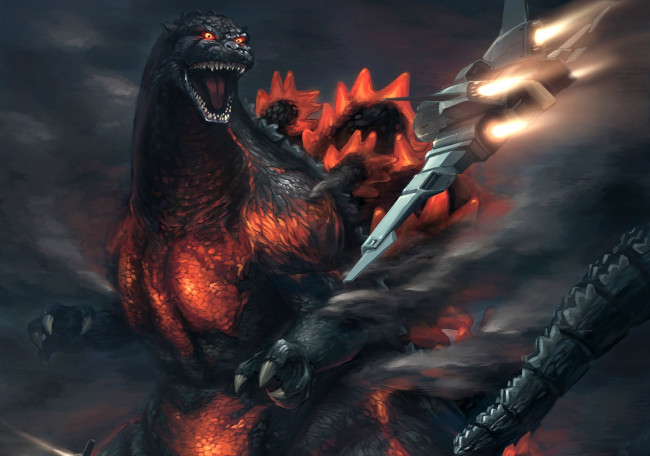 Обои картинки фото фэнтези, существа, godzilla
