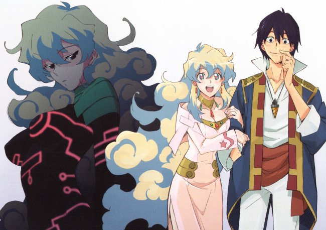 Обои картинки фото аниме, tengen toppa gurren-lagann, симон, ния