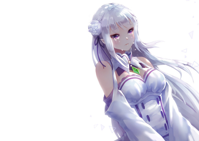 Обои картинки фото аниме, re,  zero kara hajimeru isekai seikatsu, эмилия