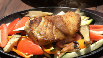 Картинка еда рыбные+блюда +с+морепродуктами сибас