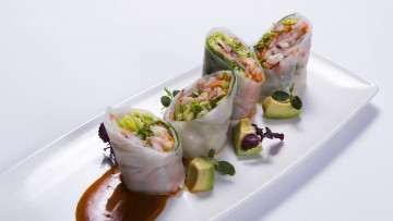 Картинка еда салаты +закуски рулеты авокадо закуска