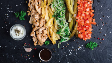 Картинка еда салаты +закуски салат овощи соус