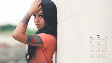 Картинка календари девушки взгляд 2018 тату