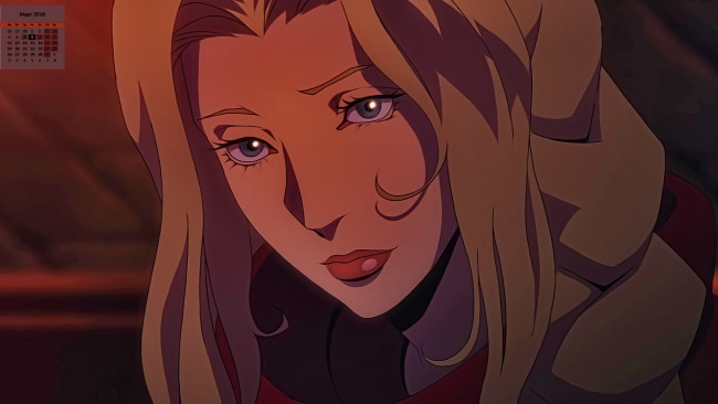 Обои картинки фото календари, аниме, 2018, лицо, девушка, взгляд