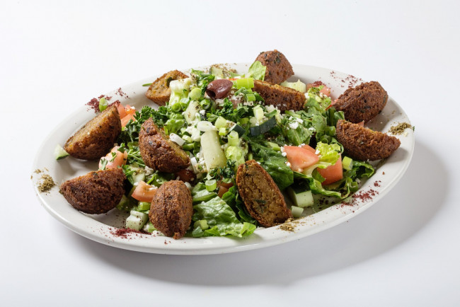 Обои картинки фото еда, салаты,  закуски, хлеб, салат, овощи