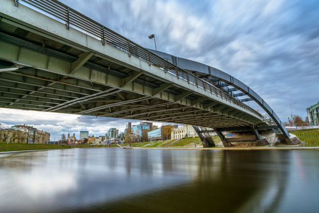 Обои картинки фото vilnius, города, вильнюс , литва, мост, река