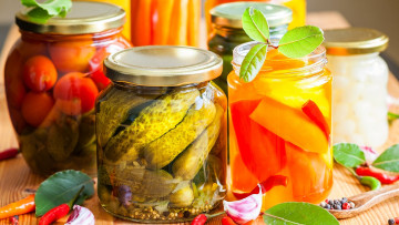 Картинка еда консервация перец огурцы помидоры