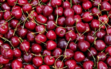 Картинка еда вишня +черешня черешня много