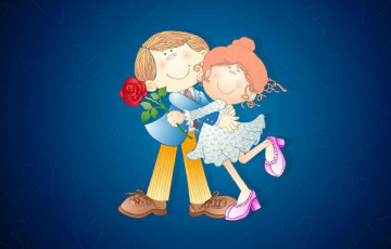 Картинка рисованное праздники пара радость