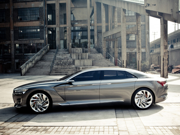 Обои картинки фото citroen metropolis concept, автомобили, citroen, ds, ситроен, серебристый