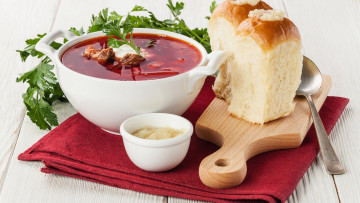 Картинка еда первые+блюда петрушка пампушки чеснок борщ