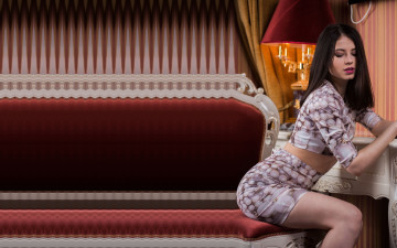 обоя девушки, jenna kseniya, брюнетка, поза