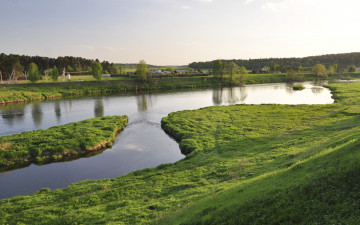 Картинка природа реки озера река трава берега