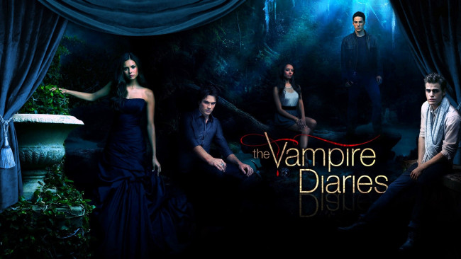 Обои картинки фото кино фильмы, the vampire diaries, вампиры, персонажи