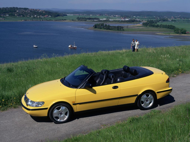Обои картинки фото saab, 900, convertible, автомобили