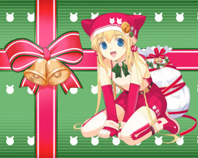 Картинка аниме merry chrismas winter