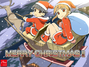 Картинка аниме merry chrismas winter