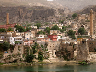Картинка hasankeyf batman turkey города панорамы