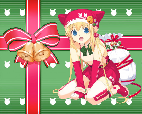 Обои картинки фото аниме, merry, chrismas, winter